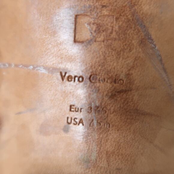 Diane Von Furstenberg Brown Snakeskin Leather Orange Suede Mule Sandals 7.5 - Picture 8 of 8